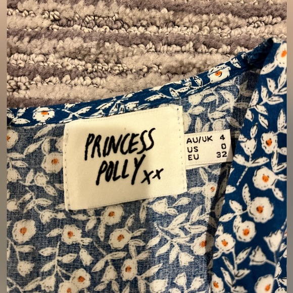 THE STING MINI DRESS BLUE. Princess Polly blue floral dress. - Picture 2 of 3